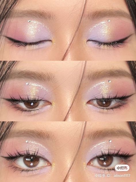 Christmas Aesthetic Makeup, Rapunzel Inspired Makeup, Natural Fairy Makeup, Fairy Princess Makeup, Starting Makeup, Fairy Core Makeup, Rapunzel Makeup, Fairy Eye Makeup, Concert Makeup