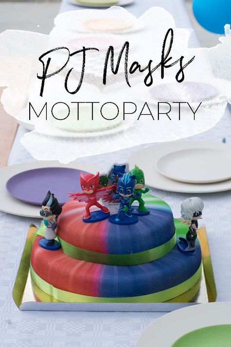 PJ MASKS Geburtstagsparty | Die perfekte Mottoparty zum 3. Geburtstag  Luna Girl | Night Ninja | Romeo | Catboy | Gecko | Eulette | Pyjamahelden | Party | Kindergeburtstag | theme party | child birthday toddler | 3rd birthdayparty | birthday ideas | Ideen | Tipps | DIY | | Goodie Bag | Ballons | Deko | Dekoration | Deco | Decoration | Torte | Cake | Birthdaycake | Brownies | Kuchen | Geburtstagstorte | Spiele | Geburtstagsgeschenke | birthday gifts | #pjmasks #birthdayparty Night Ninja, Luna Girl, Pj Mask Party, Girl Night, Torte Cake, Mask Party, Theme Party, Birthday Ideas, Birthday Cake