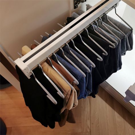 Pull Out Closet, Valet Rod, Save Closet Space, Hanging Pants, Pants Rack, Closet Rods, Clothes Rod, Clothes Rail, Hanger Rack