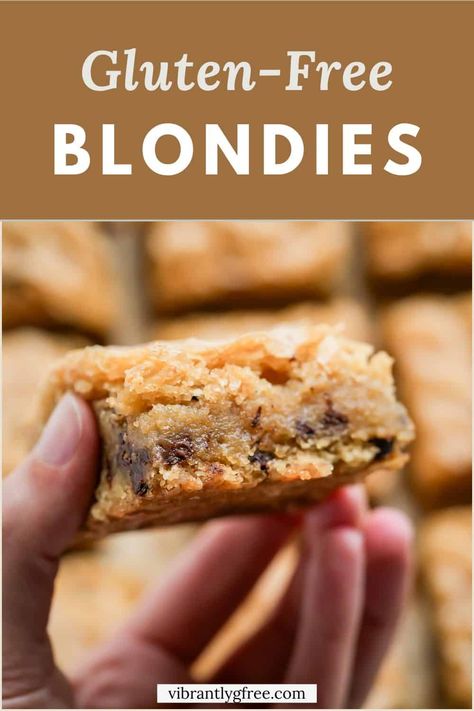 A classic vegan and gluten-free blondies recipe with a shiny top and a cookie dough center. This ooey gooey blondie is a real treat! Gluten Free Blondies, Blondies Recipe, Egg Free Recipes, Gluten Free Brownies, Paid Ads, Healthy Sugar, Gluten Free Sugar Free, Ooey Gooey, Sponsored Content