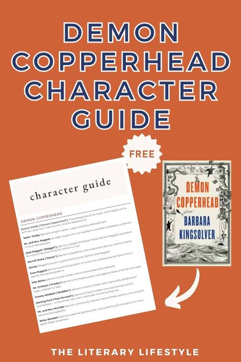 Demon Copperhead Characters Explained (+ PDF List) Demon Copperhead Fan Art, How To Read More, Celebrity Books, Barbara Kingsolver, Free Characters, Reading Tips, Types Of Books, Fostering Children, Foster Parenting