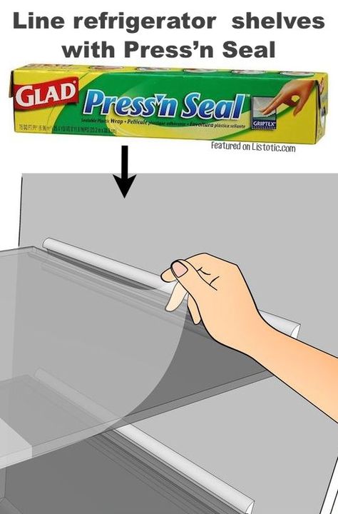 #5. Use Pressn' Seal to line shelves that tend to get messy in your fridge (in the door, too!).| 11 Brilliant Fridge Organization Ideas -- Use these refrigerator tips and tricks to keep your fridge organized and clean! A few of these DIY hacks will also free up space and save you a few bucks on wasted or spoiled food (a few dollar store ideas here). | Listotic.com Fridge Organization Ideas, Freezer Hacks, Freezer Organization, Refrigerator Organization, Wine Bottle Diy Crafts, Fridge Organization, Wine Bottle Diy, Up House, Diy Cleaning Products