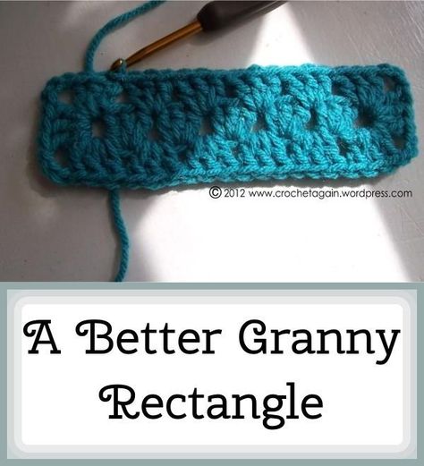 Rectangular Granny Square Free Pattern, How To Crochet A Rectangle For Beginners, Crochet Rectangle Granny Square, Crochet A Rectangle, Crochet Granny Rectangle Pattern Free, Crochet Granny Rectangle Blanket, Crochet Granny Rectangle, Granny Stitch Rectangle, Textile Crafts