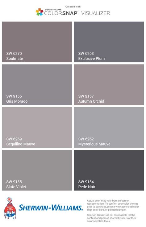 Gris Morado Sherwin Williams, Grey Purple Exterior House Colors, Sherwin Williams Purple Gray, Best Purple Grey Paint Color, Purple Gray Paint Sherwin Williams, Purple Grey Paint Color Sherwin Williams, Purplish Gray Paint, Purple Gray Paint Colors, Lavender Gray Bathroom