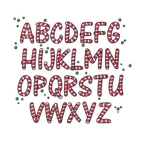 2024 Bujo, Journal Lettering, Lettering Ideas, Christmas Alphabet, Candy Cane Christmas, Lettering Styles, Bullet Journal Lettering Ideas, Sweet Christmas, Christmas Candy Cane