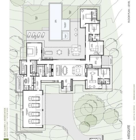 Luxury House Floor Plans, U Shaped House Plans, U Shaped Houses, Luxury Floor Plans, Rayong, Modern Floor Plans, Courtyard House Plans, Country House Design, Houses Plans