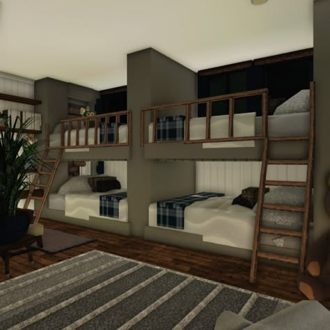 Look Io Kas, Twin Room Bloxburg, Bloxburg Realistic Bedroom, Bloxburg Bedroom Ideas Modern, Bloxburg Orphanage, Wall Trimming, Bloxburg School, Bloxburg Rooms, Bloxburg Bedroom Ideas