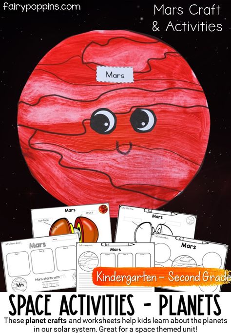 Mars Crafts For Kids, Planet Activities For Kindergarten, Mars Activities For Preschool, Mars Planet Project, Kids Planet Projects, Caring For The Planet Activities, Jupiter Planet Project For Kids, Sharing The Planet Pyp Kindergarten, Space Activities Preschool