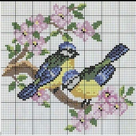 Birds Cross Stitch Patterns, Cat Cross Stitches, Cross Stitch Pillow, Cross Stitch Letters, Animal Cross Stitch Patterns, Pola Kristik, Cross Stitch Bird, Cross Stitch Bookmarks, Cross Stitch Patterns Flowers