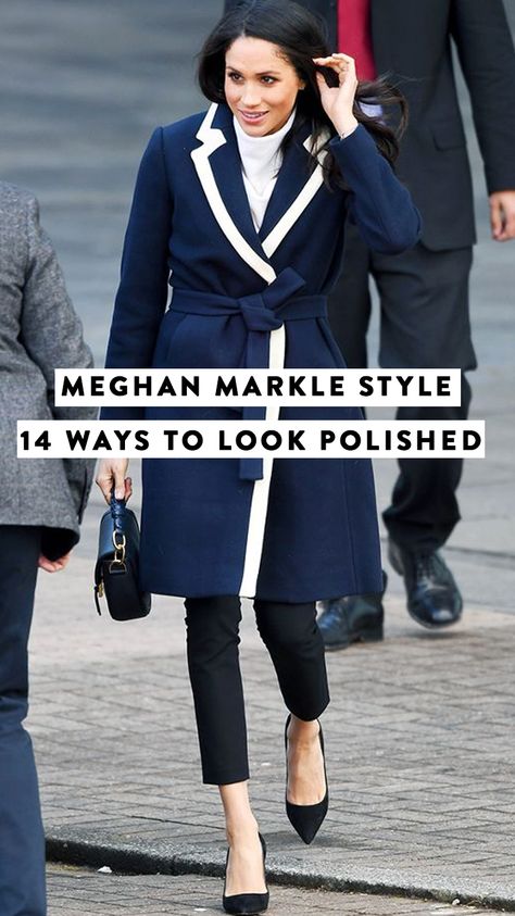 Meghan Markle, the actress who plays Rachel Zane on Suits and is will soon wed Prince Harry, is our new source for minimalist style inspiration. The star also used to run lifestyle blog The Tig, so we know she's more than just a fan of fashion. But recently we've noticed that her brand of chic and minimal looks is just what we might need for a wardrobe refresh. In fact, we'd go as far as saying that the star is set to be the UK equivalent of Olivia Palermo. True, she's not British, but that won' Meghan Markle Style Casual Minimal Chic, Meghan Markle Coat, Rachel Zane, Suits Actress, Meghan Markle Outfits, Suits Tv Shows, Suits Tv, The Tig, Casual Attire For Women