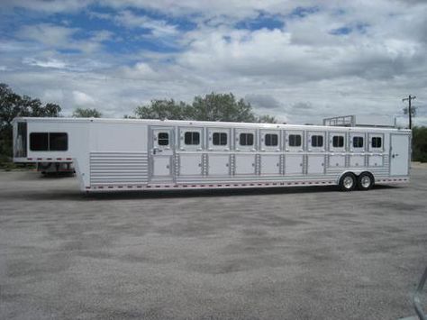 10 horse trailer:D 10 Horse Trailer, Fancy Horse Trailers, Cattle Facility, Cattle Trailers, Feed Room, Dressage Exercises, Horse Trailer Living Quarters, Horse Trailers For Sale, Shifting Realities