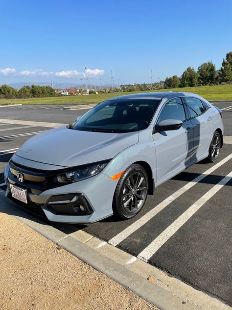 Dream Car Honda Civic, Honda Sonic Grey Pearl, Honda Civic Paint Job, Sonic Gray Pearl Honda Accord, Sonic Grey Honda Civic, Honda Civic Sonic Grey Pearl, 2023 Honda Civic Hatchback, Cute Honda Civic, Honda Civic Sonic Grey