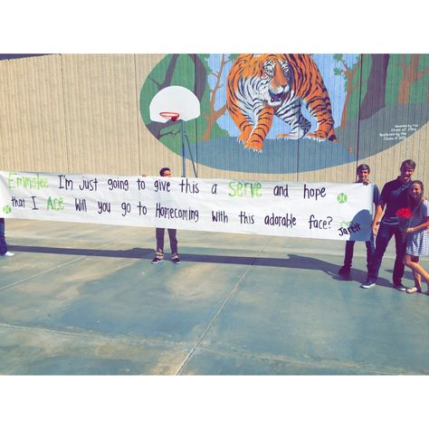 Tennis homecoming proposal ❤️❤️ #homecoming Promposal Ideas Tennis, Tennis Hoco Proposals Ideas, Tennis Prom Proposal, Tennis Homecoming Proposal, Tennis Hoco Proposal, Tennis Proposal, Sadie’s Proposal Ideas Basketball, Cute Prom Proposals, Dance Proposal