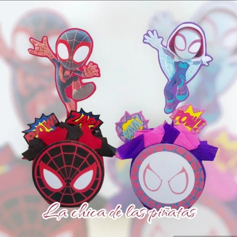 https://www.facebook.com/lachicadelaspinatas Ghost Spider Centerpieces, Spiderman Girl, Ghost Spider, Spiderman Party, Spider Girl, Spider Gwen, Spider Woman, Boss Baby, 5th Birthday