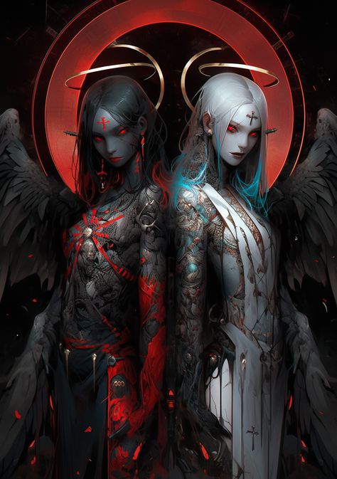 Demon Woman Art, Demonic Angel, Demonic Creatures, Bad Angel, Demon Woman, Female Demons, Bookshelf Art, Dark Cyan, Comic Art Girls