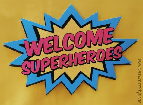 Superhero Theme Classroom | It is available to buy now at our TeachersPayTeachers store. Hero Central Vbs, Hero Classroom Theme, Superhero Classroom Decorations, Superhero Class, Superhero Vbs, Super Hero Classroom, Superhero School, Superhero Classroom Theme, Superhero Classroom