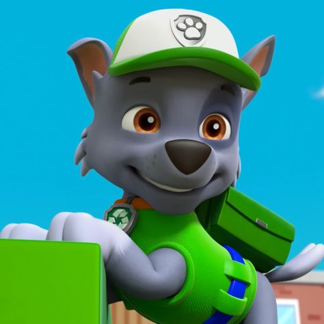 From Paw Patrol 𝐝𝐞𝐬𝐜: rocky pfp. rocky icon. paw patrol pfp. paw patrol icon Paw Patrol Aesthetic, Rocky From Paw Patrol, Paw Patrol Rocky, Rocky 3, Paw Patrol Cartoon, Psi Patrol, Paw Patrol Characters, Paw Patrol Pups, Paw Patrol