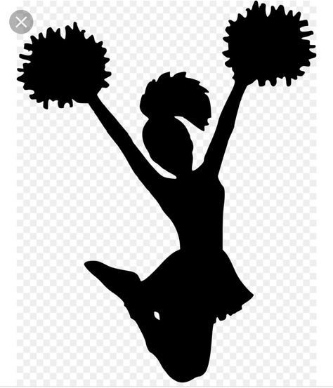 Cheerleader Cake, Pompom Girl, Cheerleader Silhouette, Cheerleader Clipart, Cheer Clipart, Cheerleading Megaphones, Pep Squad, Cheer Banquet, Cricket Crafts