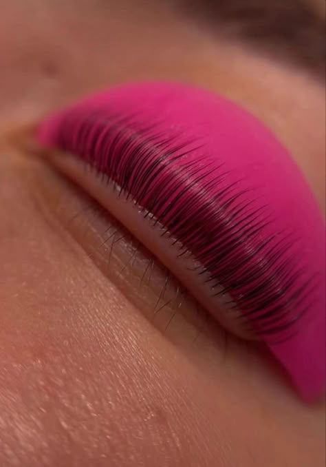 Lash Esthetic Pink, Lamination Lashes, Eyelash Lamination, Lash Lamination, Lash Tint And Lift, Eye Lash Art, Eye Lash Design, Eye Lash Photography, Eyelash Lift And Tint