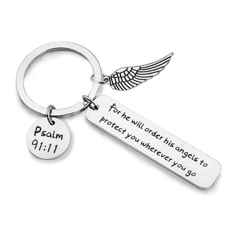 Bible Verse Keychain for He Will Order His Angels to Protect You Wherever You Go Religious Jewelry Christian Gift *** Click image for more details. (This is an affiliate link) Bible Verse Keychain, Psalm 91 11, Christian Accessories, Military Soldier, Deployment Gifts, Gifts For Hubby, Faith Gifts, Client Gifts, Confirmation Gifts