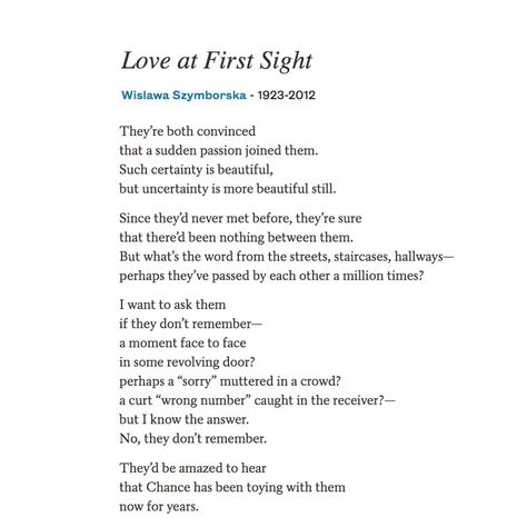 How To Write Love At First Sight, Love At First Sight Prompts, Wedding Poems, Wrong Number, American Poets, Love At First, Share The Love, Love At First Sight, Pretty Words