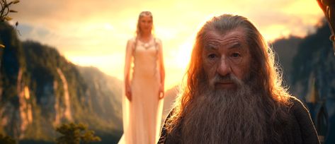 Gandalf and Galadriel (huge pic) The Hobbit An Unexpected Journey, Hobbit An Unexpected Journey, Hugo Weaving, Movie Sites, Elijah Wood, Ian Mckellen, An Unexpected Journey, Bilbo Baggins, Small Acts Of Kindness