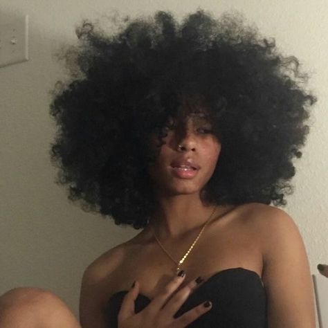 Fluffy Afro Hair, Curly Afro Aesthetic, Afro Hairstyles Aesthetic, Big Afro Aesthetic, Afro Covering Eyes, Afro Girl Aesthetic, Afros Black Women, Curly Fro Hairstyles, Afro Reference