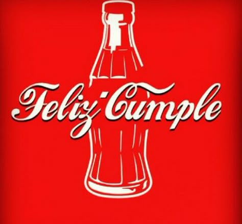 Feliz Cumple #CocaCola Coca Cola Illustration, Tardis Cake, Coke Party, Coca Cola Party, Coca Cola Brands, Always Coca Cola, Coke Bottle, Birthday Wishes Cards, Sticker Maker