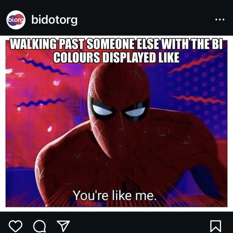 More bi memes cause we out here being visible all month. Also, I haven't written a main character who ISN'T bi. #representationmatters #meme #memes #memesfunny #bivisibilitymonth #bivisibilityweek #bivisibilityday #bivisibility Bisexual Quotes Funny, Bisexual Playlist, Bisexual Meaning, Queer Humor, Bi Memes, Omni Pride Memes, Bi Flag, Writing Memes, Really Funny Memes