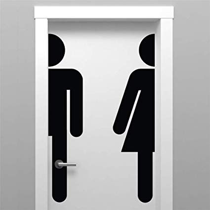 Bathroom Men, Unisex Bathroom Sign, Unisex Toilets, Toilet Signage, Bathroom Door Sign, Toilet Door Sign, Bathroom Stickers, Toilet Door, Creative Bathroom