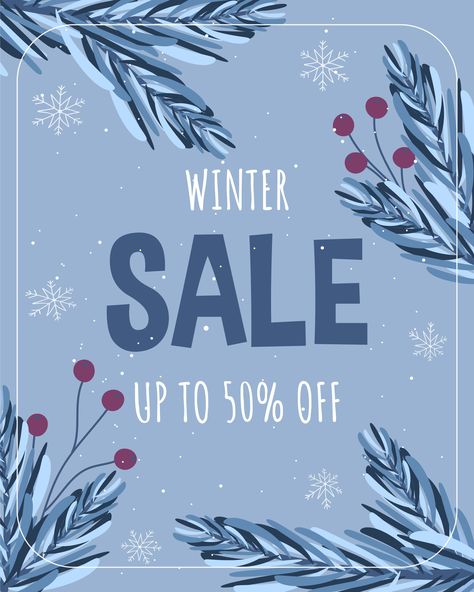 Winter Collection Poster Design, Winter Design Graphic, Sale Design Graphics Ideas, Winter Sale Design, Winter Poster Design, Sale Poster Ideas, Winter Sale Poster, Winter Graphic Design, Winter Sale Banner