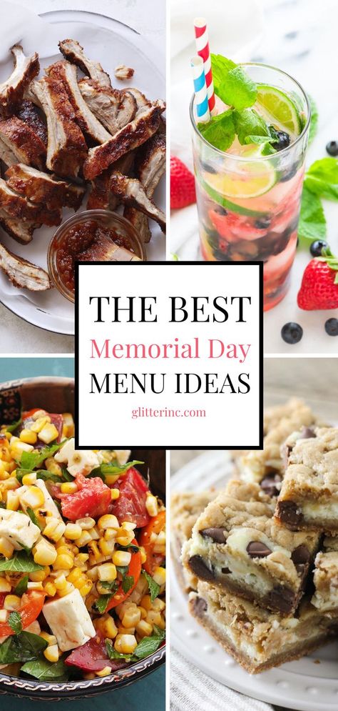 Plan the perfect Memorial Day menu with our collection of barbecue recipes and baked goods. These easy and fun ideas are great for your parties food, from bbq favorites to Memorial Day dessert for kids. Whether you're hosting a cookout, picnic, or just a party over the weekend, our simple, best, and healthy selections are quick and easy to bake and design. Memorial Day Dessert, Barbecue Party Food, Dessert For Kids, Cookout Menu, Memorial Day Desserts, Memorial Day Foods, Weekend Recipes, Picnic Menu, Parties Food