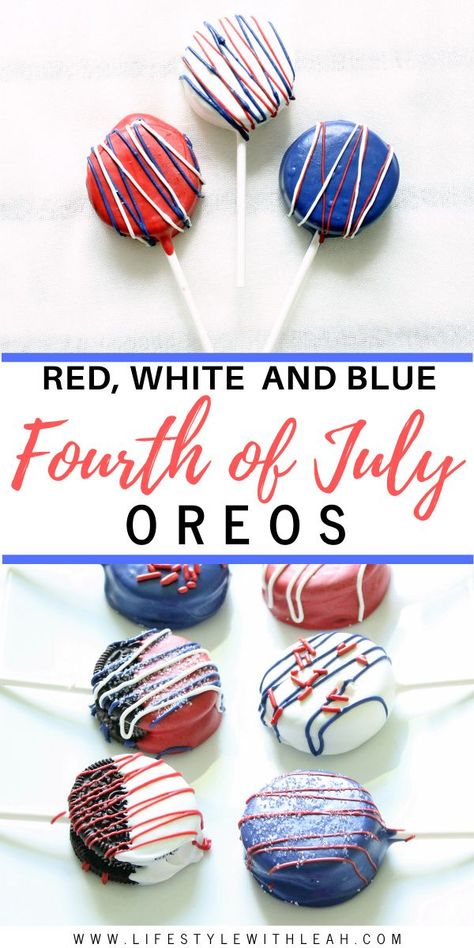 Patriotic Treats, Easy Homemade Desserts, Kid Friendly Dessert, July Desserts, Easy Sweets, Easy Chocolate Desserts, Patriotic Food, 4th Of July Desserts, Oreo Recipes