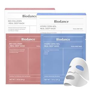 BIODANCE Real Deep Mask Duo: Bio-Collagen Real Deep Mask & Hydro Cera-nol Real Deep Mask Glass Skin, Face Mask, Skin Care, Mask, Skin