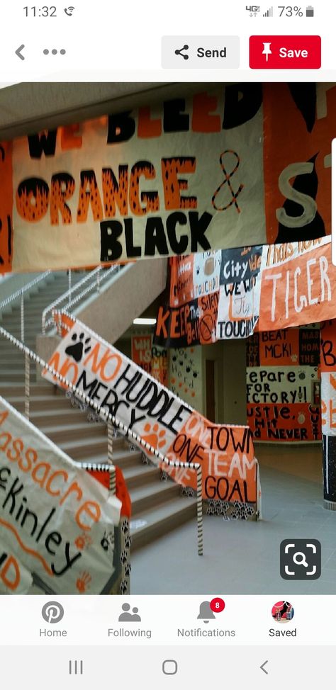 Homecoming School Posters, Halloween Pep Rally Posters, Welcome Back Poster Ideas High School, High School Poster Ideas, School Pride Posters, Senior Class Posters, School Spirit Decorations Hallway, School Spirit Hallway Decorations, Class Banners Ideas Homecoming