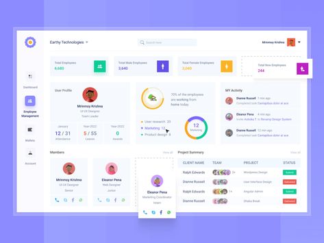 Employee Task Management Dashboard by Mrinmoy Krishna Roy on Dribbble Employee Dashboard, Task Management Dashboard, Welcome New Employee, Marketing Dashboard, Evaluation Employee, Directory Design, Logistics Management, Employee Wellness, Employee Management