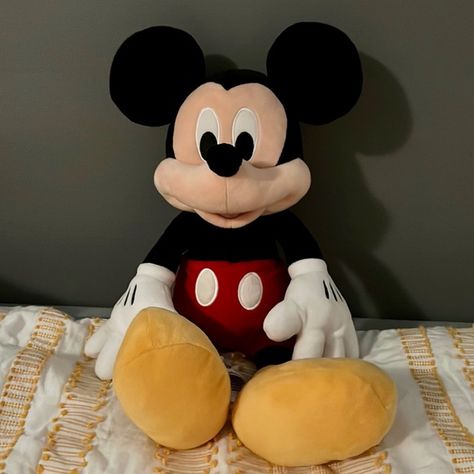 Mickey Mouse Mickey Mouse Plush Aesthetic, Mickey Mouse Soft Toy, Mickey Mouse Stuffed Animal, Mickey Mouse Teddy Bear, Hanna Core, Disney Plushies, Mickey Mouse Doll, Mickey Mouse Plush, Mickey Baby