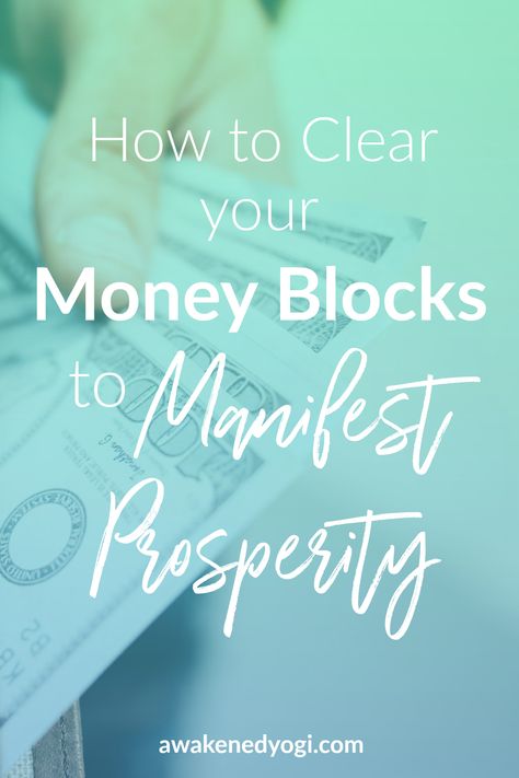 How to Clear Your Money Blocks to Manifest Abundance • Inspired Self How To Manifest Money, Manifest Boyfriend, Money Healing, Attracting Money, Money Abundance, Manifestation Magic, Spiritual Food, Manifestation Tips, Money Blocks