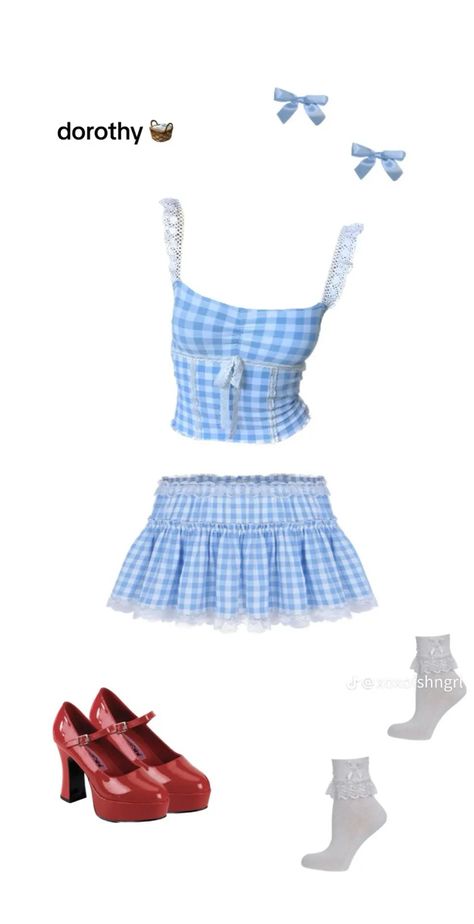 Dorothy Halloween, Dorothy Halloween Costume, Halloween Fashion Outfits, Dorothy Costume, Classy Halloween Costumes, Halloween Coustumes, Hot Halloween Outfits, Pretty Halloween Costumes, Cute Couple Halloween Costumes