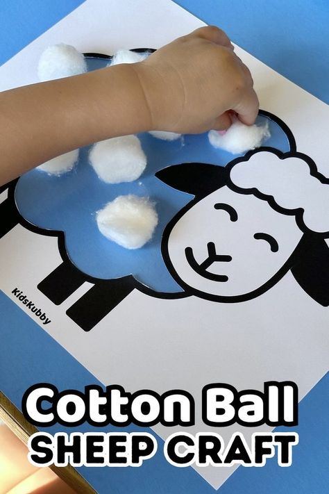 Contact paper is the world's best craft supply! Using this amazing mess free technique, you can make fluffy adorable sheep out of contact paper and cotton balls. Such a fun craft idea for kids. Making Sheep With Cotton Balls, Sheep Crafts For Preschoolers, Lamb Crafts For Toddlers, Sheep Activities For Preschool, Baa Baa Black Sheep Crafts, Sheep Crafts For Kids, Cotton Ball Sheep, Learning About Animals, Cotton Ball Crafts