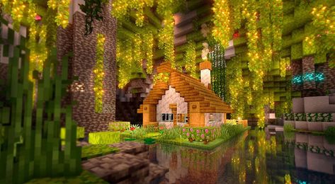 Minecraft Cave House, Minecraft Cave, Aesthetic Minecraft Builds, Minecraft Houses Interior, Minecraft Starter House, Minecraft Modern, Easy Minecraft Houses, Building Images, Cool Minecraft Houses