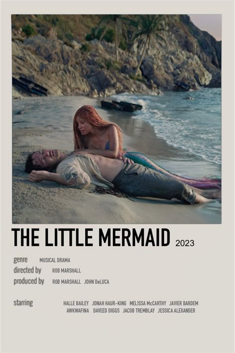 Mermaid Minimalist, Little Mermaid Poster, Ariel Movie, Life On Land, The Little Mermaid 2023, Mermaid In Love, Little Mermaid 2023, Mermaid Movies, Film Polaroid