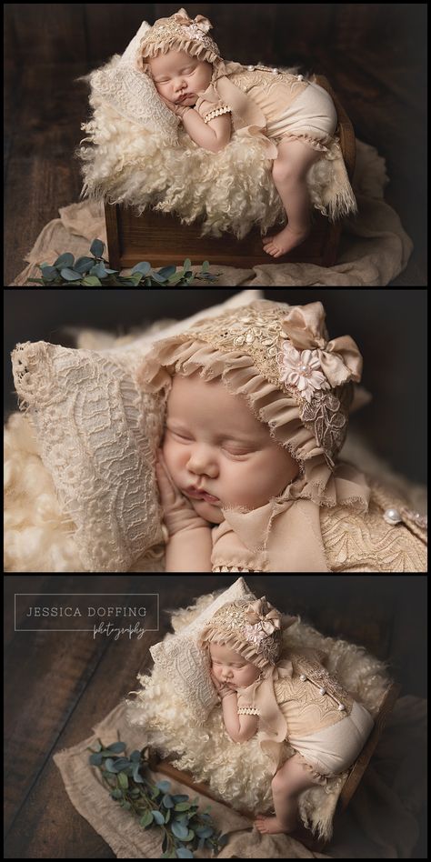 Newborn Vintage Photography, Classic Newborn Photos, Vintage Baby Photoshoot, Vintage Newborn Photography, Newborn Photography Setup, Newborn Photography Ideas, Vintage Storybook, Vintage Photoshoot, Minimalist Baby