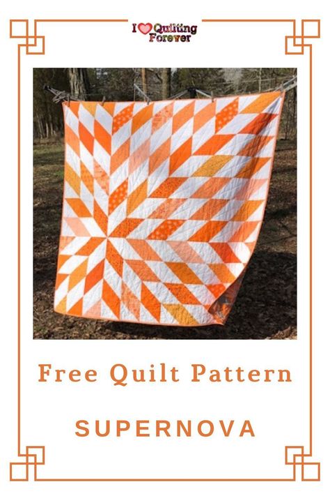 Get your Free Supernova Quilt Tutorial here. 1000+ Free Quilt Patterns for Beginners & Experts. All Quilters can get inspired! Free Starburst Quilt Pattern, Super Nova Quilt Pattern, Solar Flare Quilt Pattern, Starburst Quilt Pattern Free, Full Size Quilt Patterns Free, Star Burst Quilt Pattern, Jelly Roll Quilt Patterns Free Tutorials, Quick Quilt Patterns Free, Fat Quarter Quilt Pattern Free