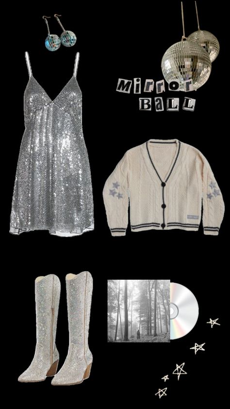 Eras tour outfit idea :) #tayloralisonswift #ts #theerastour #folklore #mirrorball #fyp #foryou #viral #music #taylorswift #taylorswiftaesthetic Folklore Mirrorball, Folklore Outfit, Eras Tour Outfit, Taylor Swift Tour Outfits, Swift Tour, Nye Outfits, Taylor Swift Outfits, Birthday Party 21, Mirror Ball