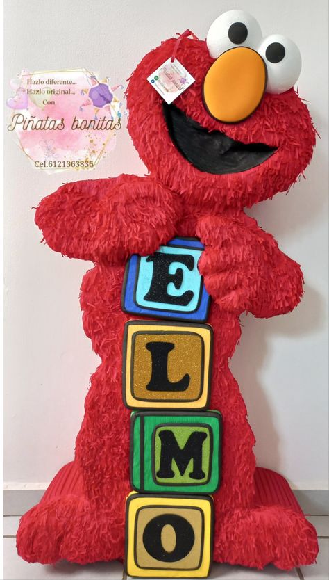 Sesame Street Pinata, Elmo Pinata, Seaseme Street, Elmo Birthday Party, Piñata Ideas, Sesame Street Birthday Party, Elmo Birthday, Sesame Street Birthday, Bday Ideas