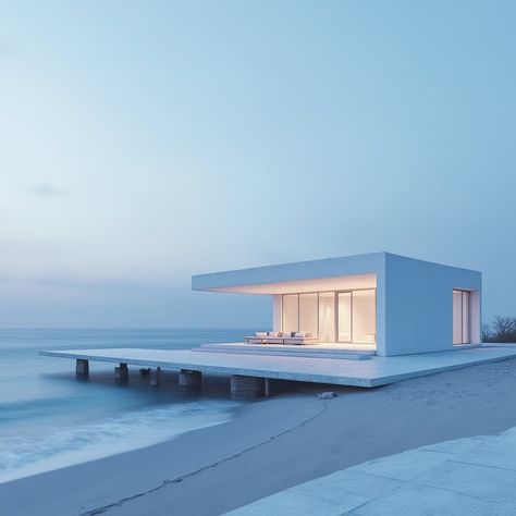 • Beach house #minimalist #architecture #minimalism Beach House Minimalist, House Minimalist, Minimalist Architecture, Beach House, Villa, Architecture