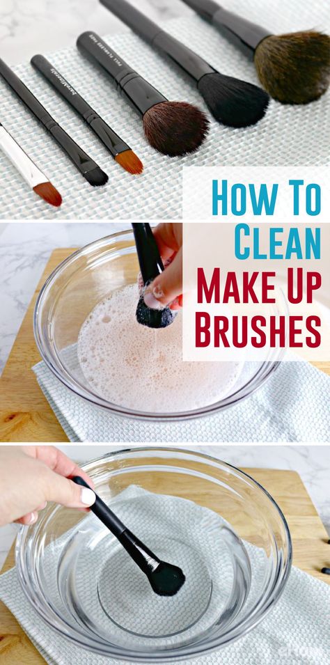 Diy Makeup Brush Cleaner, Cleaning Makeup Brushes, Diy Makeup Brush Holder, How To Wash Makeup Brushes, Diy Makeup Brush, Eye Makeup Glitter, Clean Makeup Brushes, Brush Guide, Makeup Brushes Guide