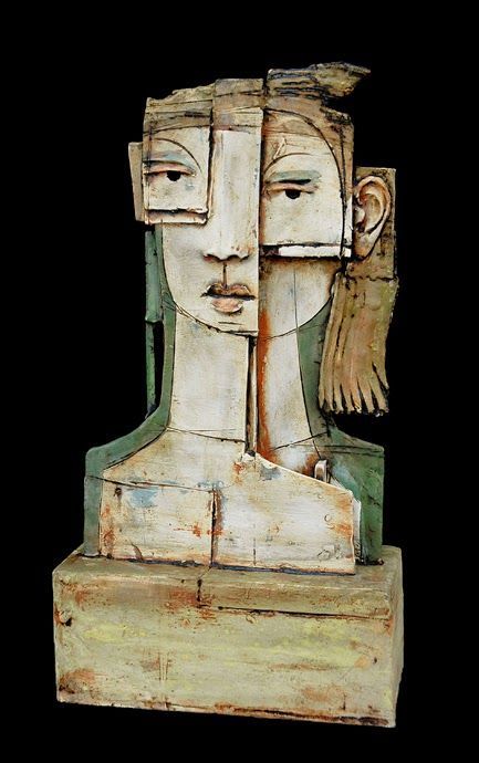 Clay Figure Sculpture, Kimmy Cantrell, Ceramic Bust, 3d Art Projects, Ceramic Sculpture Figurative, Wooden Sculptures, Sculpture Head, Ceramic Art Sculpture, Cardboard Sculpture