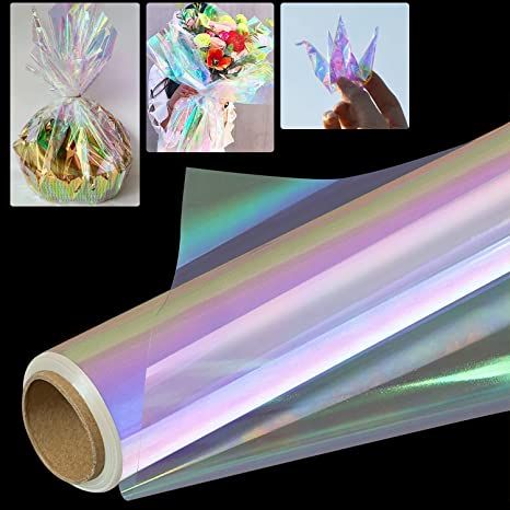 Amazon.com: 66 ft x 34 in Extra Wide Iridescent Cellophane Wrap Roll, Iridescent Film Cellophane Wrapping Paper Rainbow Colored Cellophane Wrap for Gift Baskets, Treats, Gifts, Flower, Crafts, Holiday, Christmas Decoration : Health & Household Iridescent Cellophane, Tricky Tray Baskets, Junk Couture, Tricky Tray, Treats Gifts, Cellophane Wrapping, Paper Rainbow, Fabric Board, Crafts Holiday